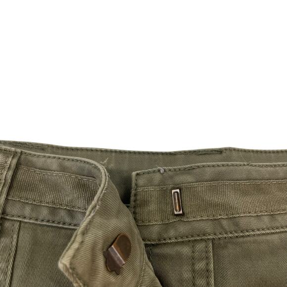 Pilcro and The Letterpress Dark Green Button Front Utility Skirt Womens 10 - Picture 4 of 7